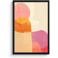 PosterMonkey Poster in lijst - Fotolijst 40x60 cm - Posters - Vormen - Abstract - Kleurrijk - Posterlijst zwart - Decoratie - Wanddecoratie woonkamer - Muurdecoratie slaapkamer