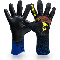 Gladiator Sports Atahua Keepershandschoenen Zwart Blauw Felgeel