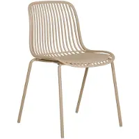 House Nordic Tuinstoel Branson - Zand - Zithoogte 46,5cm - Set van 4