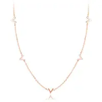 Cilla Jewels ketting Letter V Rosegoud Verguld