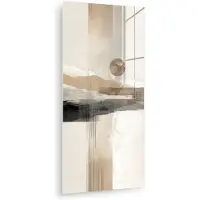 MuchoWow Glasschilderij 20x40 cm - Schilderij acrylglas - Minimalistisch - Landschap - Dimensie - Foto op glas - Muurdecoratie woonkamer - Wanddecoratie slaapkamer - Schilderijen