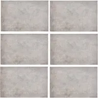 Secret De Gourmet tafel placemat - 6x - Natuursteen look - grijs - pvc - 45 x 30 cm - Tafel onderleggers