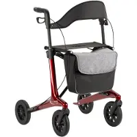Multimotion - Carbon rollator maat M - 5,5 kg - Softwielen - Rood