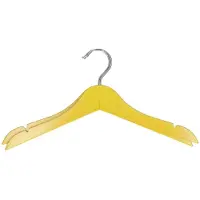 Storage solutions kledinghangers voor kinderen - 16x stuks - hout - Klerenhangers - geel