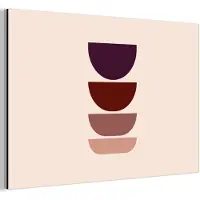 MuchoWow Aluminium schilderij 180x120 cm - Wanddecoratie metaal - Harmonieus - Symmetrisch - Rood - Metalen muurdecoratie woonkamer - Decoratie industrieel - Foto op dibond - Industriële accessoires slaapkamer