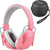 WISEQ Oorkappen Kind Roze met Beschermhoes – Oorbeschermers Kinderen Voor Alle Leeftijden - Gehoorbescherming Kind - Demping Omgevingsgeluid 28dB –