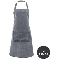 Tiseco Schort STELLA 70x85cm, SET/2, zwart