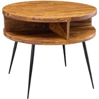 Wohnling Salontafel sheeshamhout zwart 60 cm