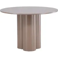 Ebuy24 Olivia eetkamertafel Ø110cm bruin.