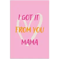 PosterMonkey Poster 120x180 cm - Mama - Quote - Hart - Roze - Posters - Kamer decoratie - Wanddecoratie woonkamer - Muurdecoratie slaapkamer XXL