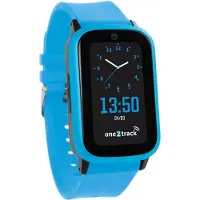 One2track Connect UP blauw | GPS horloge voor kinderen | Bekijk de locatie van je kind. Stel veilige zones in. En videobellen met de leukste smartwatch voor kinderen