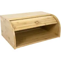 MPLCo - Bamboe Broodtrommel met Roldeksel - Broodtrommel voor Brood, Bolletjes & Gebak - Houten Brooddoos met Schuifdeksel - Ruime Broodbewaarbox - 40 x 27.5 x 17.5 cm - Bruin