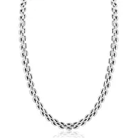 Zinzi zilveren brede rolex-style schakel-collier 8mm breed 43cm ZIC2764