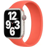 Apple Siliconen solobandje voor de Watch | 38/40/41/42 mm - Maat 1 - Nectarine