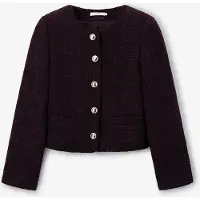 Sissy-Boy Donkerrood bouclé jack | Maat: XL