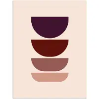 PosterMonkey Poster 120x160 cm - Harmonieus - Symmetrisch - Rood - Posters - Kamer decoratie - Wanddecoratie woonkamer - Muurdecoratie slaapkamer XXL