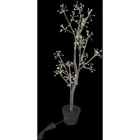 Luca Lighting Boom in pot bruin classic wit twinkly, 216LED IP44 timer adapter H120 x D25-35cm