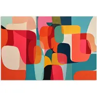 PosterMonkey Poster 90x60 cm - Vormen - Kleurrijk - Abstract - Vlakken - Posters - Kamer decoratie - Wanddecoratie woonkamer - Muurdecoratie slaapkamer