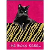 PosterMonkey Poster 60x80 cm - Kat - Baas - Roze - Tijgerprint - Posters - Kamer decoratie - Wanddecoratie woonkamer - Muurdecoratie slaapkamer