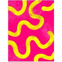 PosterMonkey Poster 60x80 cm - Lijn - Geel - Abstract - Posters - Kamer decoratie - Wanddecoratie woonkamer - Muurdecoratie slaapkamer