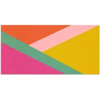 PosterMonkey Poster 40x20 cm - Driehoeken - Kleurrijk - Abstract - Posters - Kamer decoratie - Wanddecoratie woonkamer - Muurdecoratie slaapkamer