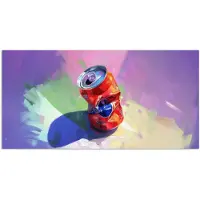 PosterMonkey Poster 80x40 cm - Frisdrank - Blik - Paars - Posters - Kamer decoratie - Wanddecoratie woonkamer - Muurdecoratie slaapkamer