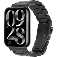 Kwmobile Vervangend horlogebandje geschikt voor Xiaomi Smart Band 8 Pro / Band 9 Pro / Redmi Watch 5 / Redmi Watch 4 - 14 - 22 cm RVS horloge bandje - zwart