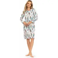 Comtessa Ascafa - Dames nachthemd - Lange mouw - Multicolor - Maat 44