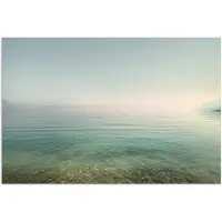 PosterMonkey Poster 120x80 cm - Zee - Horizon - Blauw - Mist - Posters - Kamer decoratie - Wanddecoratie woonkamer - Muurdecoratie slaapkamer