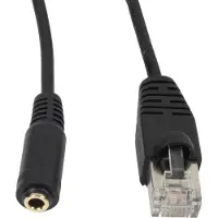 BOSSCOM RJ45 - 3,5mm Jack verlengkabel voor B&O | zwart | 0,50 meter