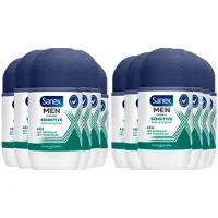 Sanex Deo Roller Men - Dermo Sensitive 48H - 12 x 50 ml - Voordeelverpakking