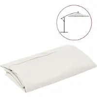 vidaXL Vervangingsdoek voor zweefparasol 350 cm zandwit