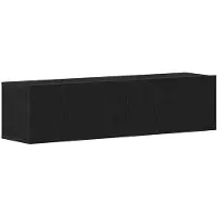 vidaXL Tv-meubel 120x30x30,5 cm spaanplaat zwart eikenkleurig