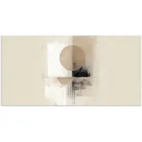 PosterMonkey Poster 150x75 cm - Cirkel - Compositie - Diepte - Beige - Posters - Kamer decoratie - Wanddecoratie woonkamer - Muurdecoratie slaapkamer
