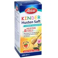 Abtei Hoestsiroop Kinderen – Honing & Eibisch – Verzacht Hoest en Keel – Aardbeiensmaak – 120 ml