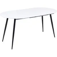 Beliani EFTALIA - Uitschuifbare eettafel - Wit - 120/160 x 80 cm - MDF