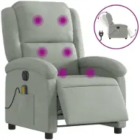 Sonstiges Massagestoel elektrisch verstelbaar fluweel lichtgrijs