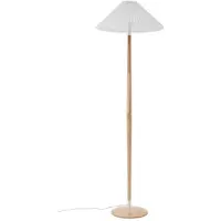 LUCANDE Vloerlamp Ellorin, hout licht, Woon-/ Eetkamer, Hout, Scandinavisch, vloerlamp hout