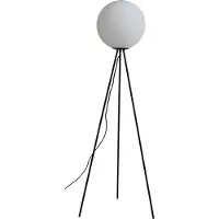 LUCANDE Vloerlamp Kestralia , wit / opaal, Woon-/ Eetkamer, Glas, Modern, vloerlamp