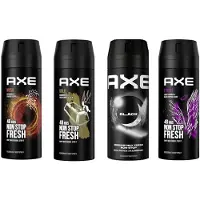 Axe Deodorant Spray - Voordeelverpakking MIX - Gold / Black / Musk / Excite - 4 x 150 ml Body Spray