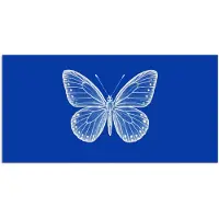 PosterMonkey Poster 40x20 cm - Vlinder - Wit - Getekend - Stippen - Posters - Kamer decoratie - Wanddecoratie woonkamer - Muurdecoratie slaapkamer