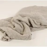 Passion for Linen Plaid Cleo Natural-130 x 300 cm