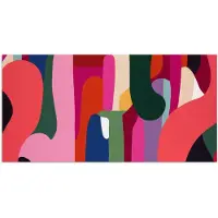 PosterMonkey Poster 40x20 cm - Kleurvakken - Recht - Rond - Abstract - Posters - Kamer decoratie - Wanddecoratie woonkamer - Muurdecoratie slaapkamer