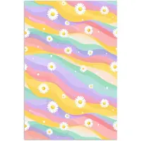 PosterMonkey Poster 120x180 cm - Madeliefjes - Kleurrijk - Pastel - Vrolijk - Posters - Kamer decoratie - Wanddecoratie woonkamer - Muurdecoratie slaapkamer XXL