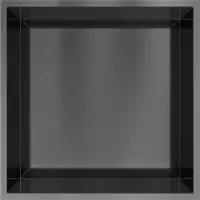 Hotbath &More inbouwnis 30x30x10cm geborsteld zwart PVD