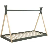Sweeek - Kinderbed tipi, 90x190cm, lattenbodem inbegrepen l 196 x b 100 x h 136,5 cm - tobias
