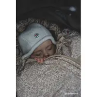Lodger - Mutsje teddy baby - winter - wit - maat 0-3 maanden - fleece gevoerd