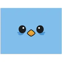 PosterMonkey Poster 160x120 cm - Vogel - Blauw - Eenvoudig - Posters - Kamer decoratie - Wanddecoratie woonkamer - Muurdecoratie slaapkamer XXL