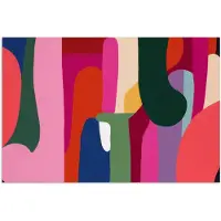 PosterMonkey Poster 90x60 cm - Kleurvakken - Recht - Rond - Abstract - Posters - Kamer decoratie - Wanddecoratie woonkamer - Muurdecoratie slaapkamer