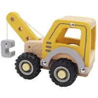 Simply houten kraanwagen speelgoed - kleurrijk kraanvoertuig voor kinderen.